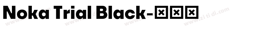 Noka Trial Black字体转换